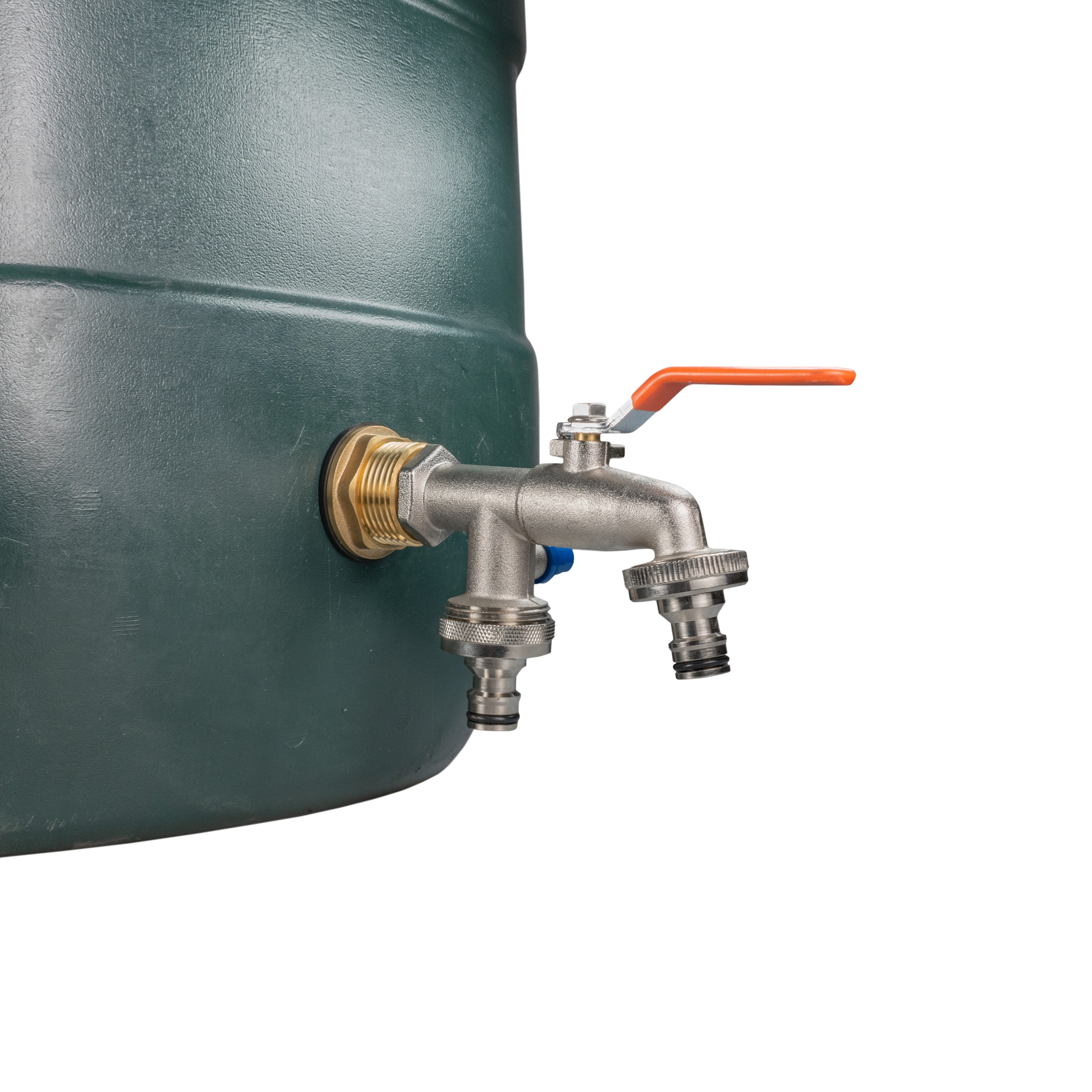 Water Butt Brass Kit 3/4" with Double Quick Connect Tap