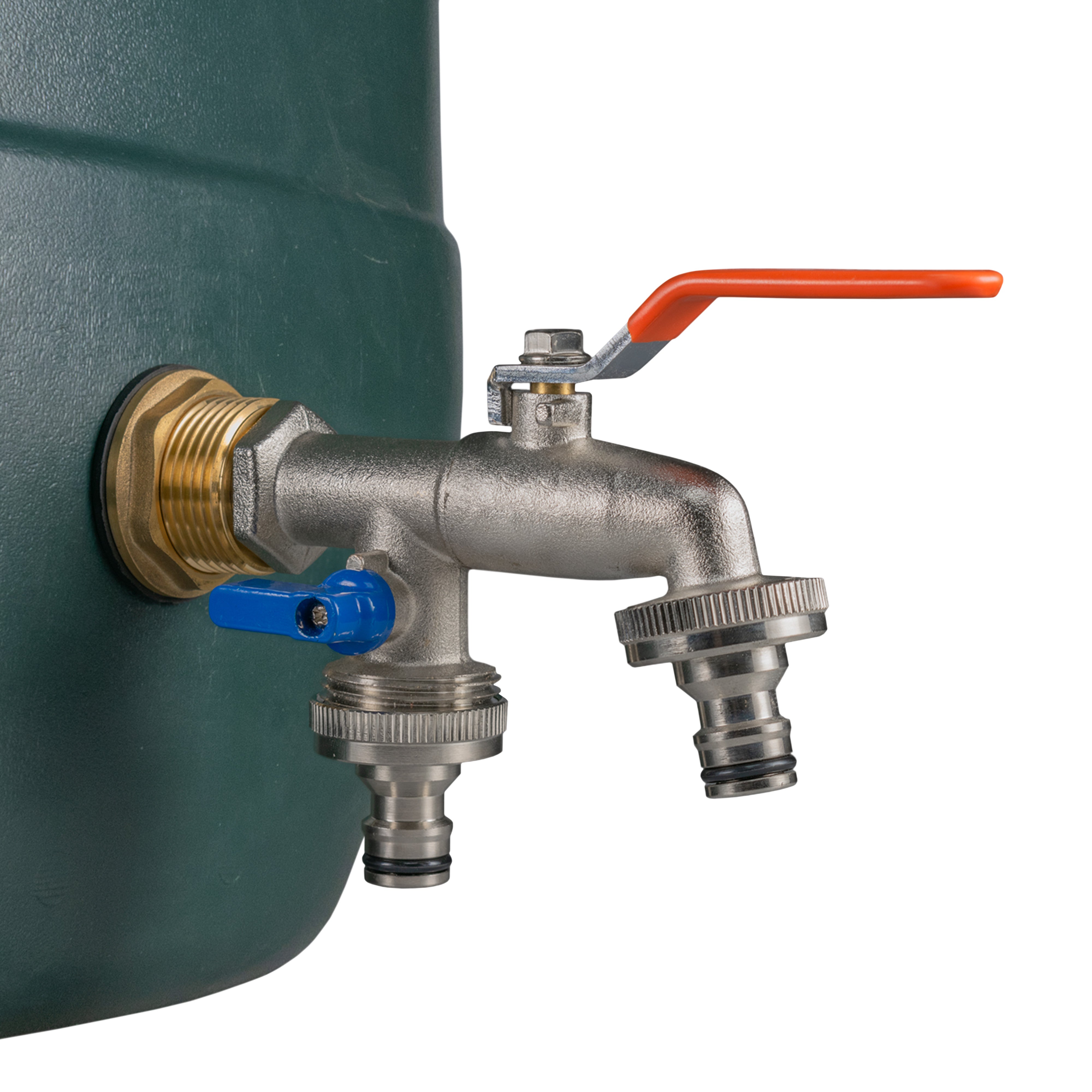 Water Butt Brass Kit 3/4" with Double Quick Connect Tap