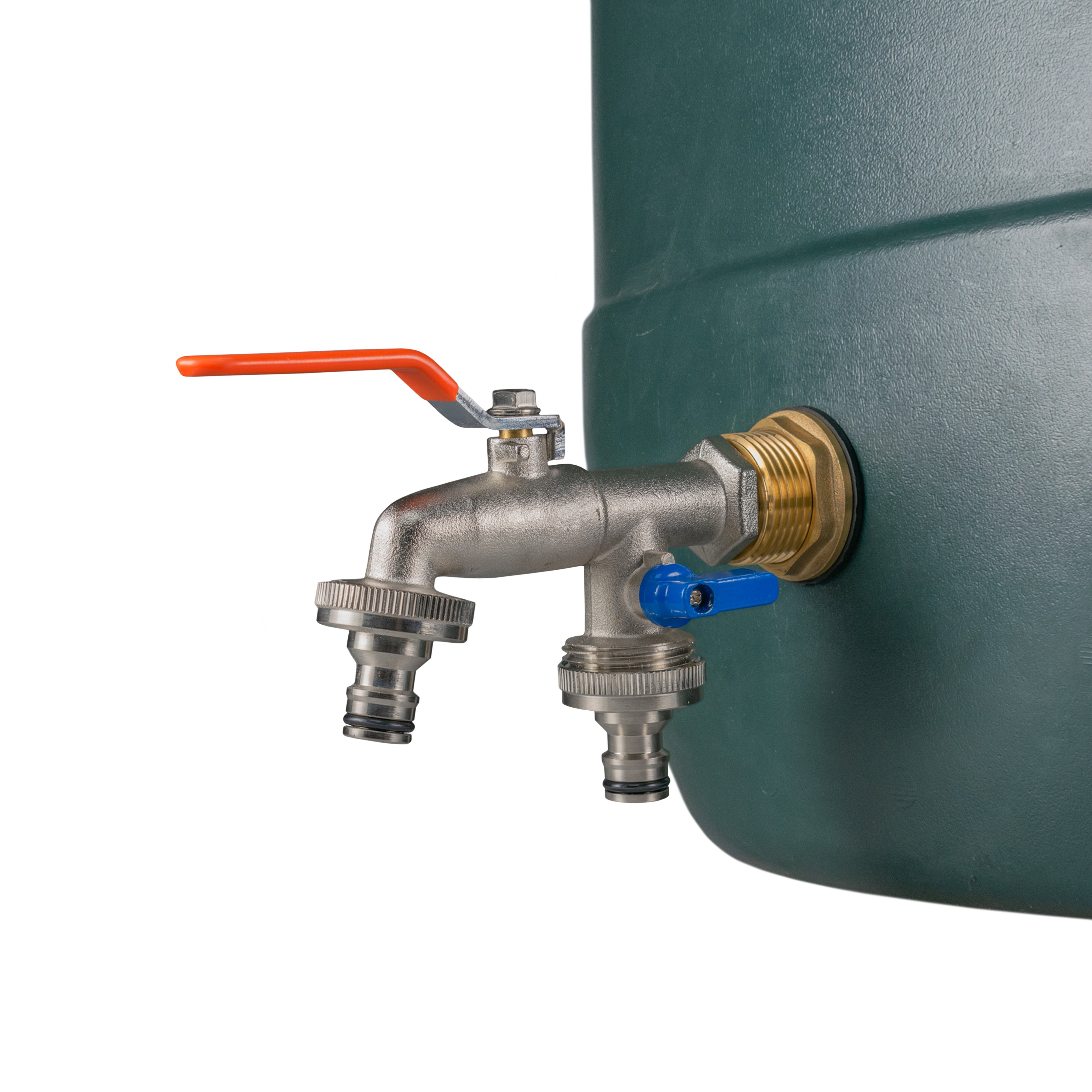 Water Butt Brass Kit 3/4" with Double Quick Connect Tap