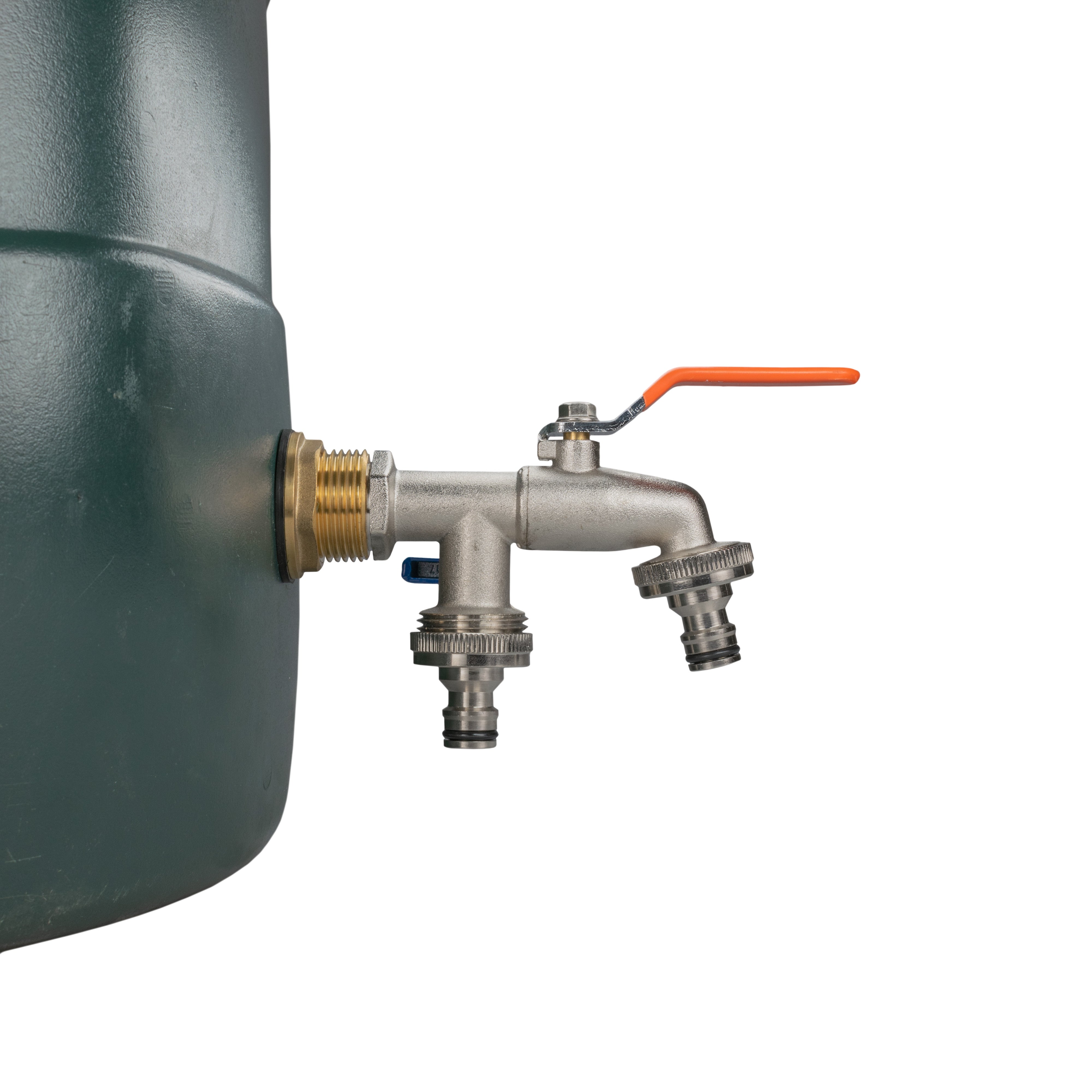 Water Butt Brass Kit 3/4" with Double Quick Connect Tap