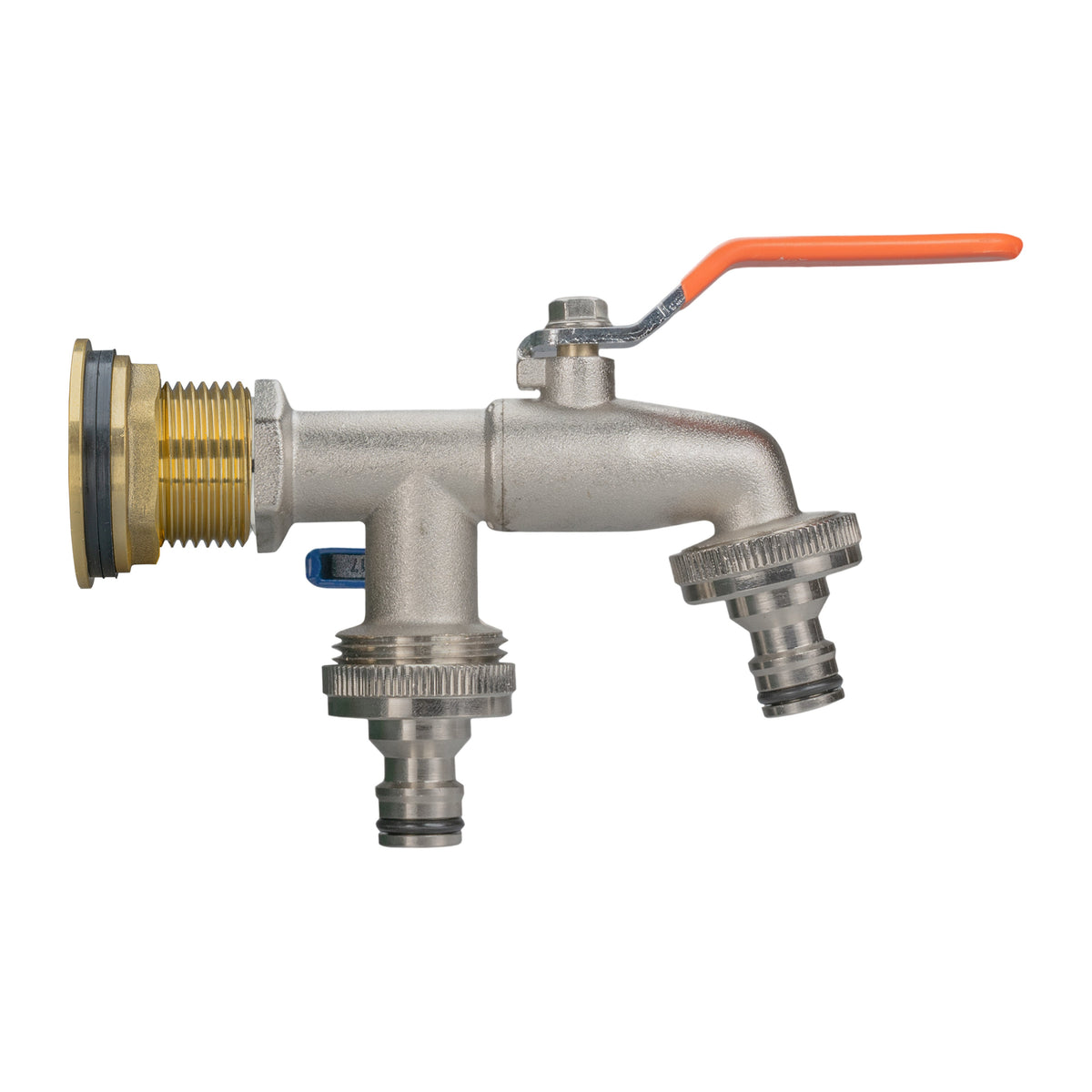 Water Butt Brass Kit 3/4" with Double Quick Connect Tap