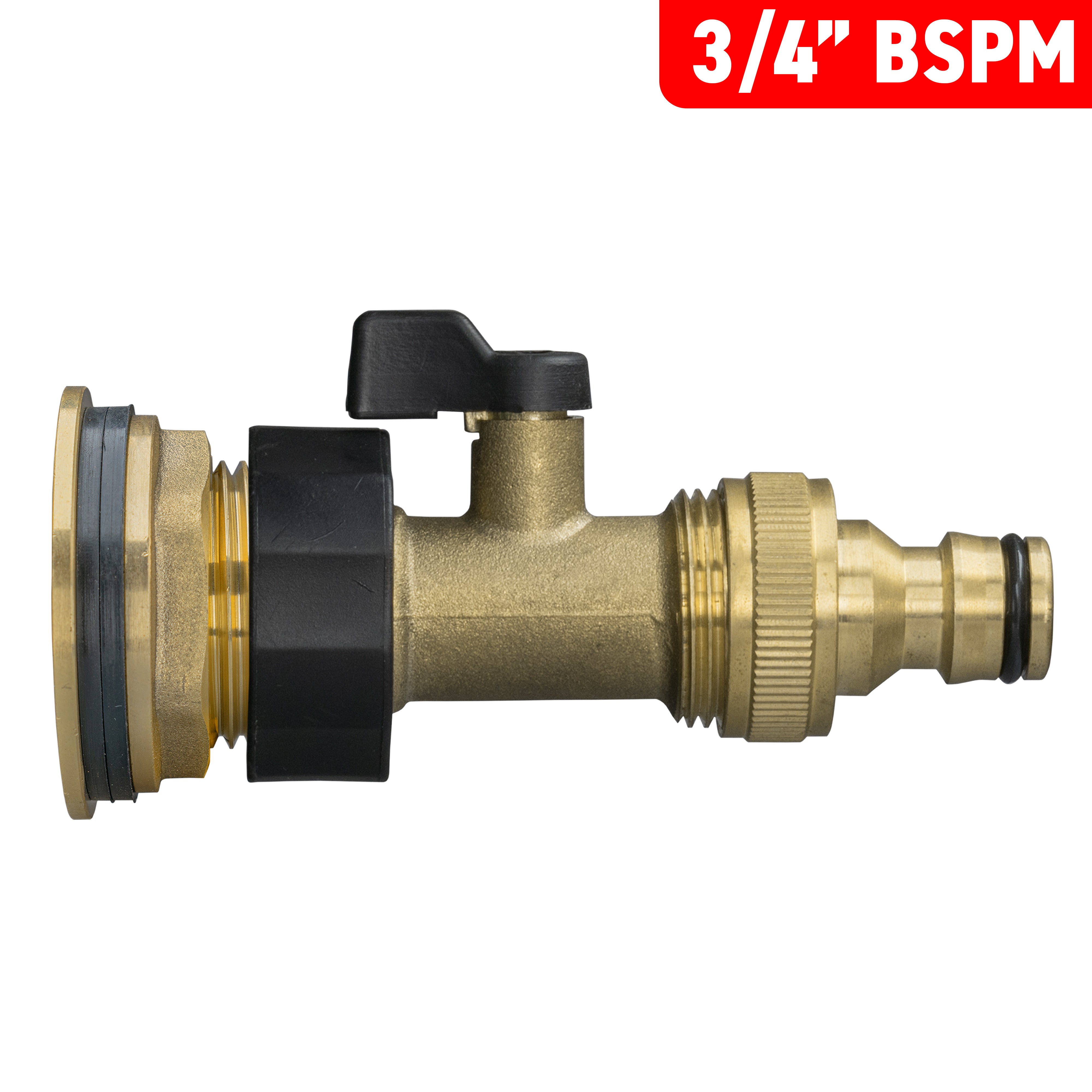 Water Butt Brass Kit 3/4" with Brass Valve + Quick Connect