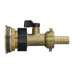 Water Butt Brass Kit 3/4" with Brass Valve + 13mm Barb