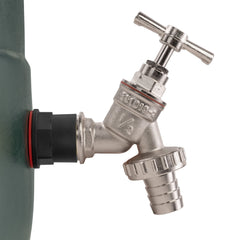 Water Butt Kit 1/2" with Nickel Plated Barbed Tap and Drill Bit