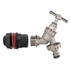Water Butt Kit 1/2" with Nickel Plated Quick Connect Tap