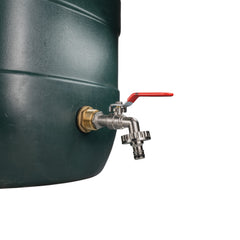 Water Butt Brass Kit 1" with Quick Connect Lever Tap