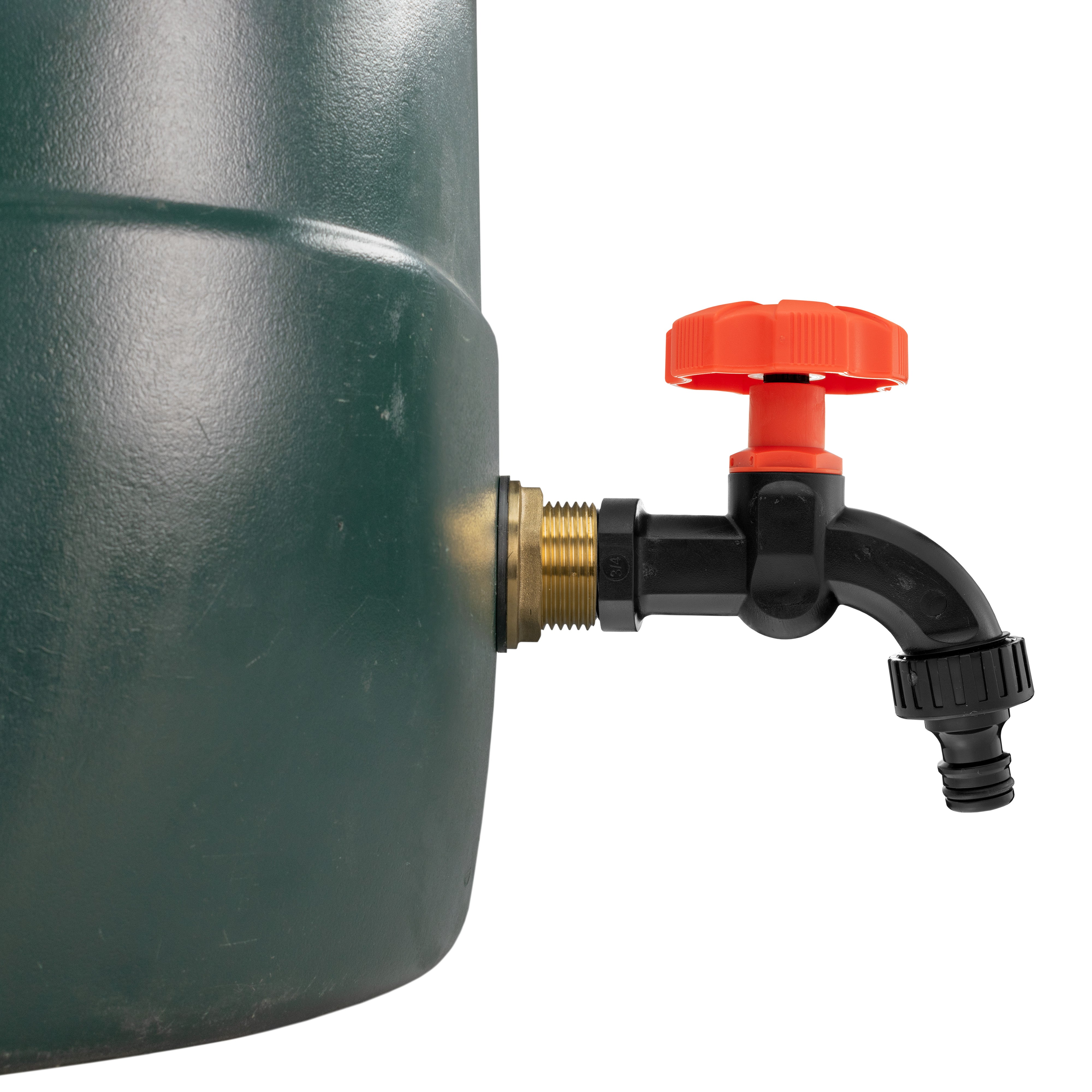 Water Butt Brass Kit 1" with Black Dial Tap