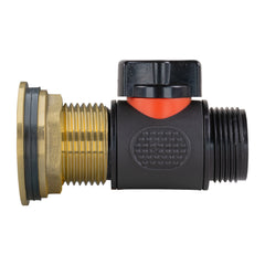 Water Butt Brass Kit 1" with 3/4" BSP In-Line Valve