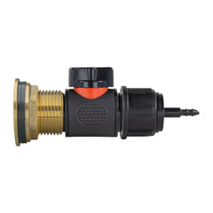 Water Butt Brass Kit 1" with In-Line Valve + 4mm Barb