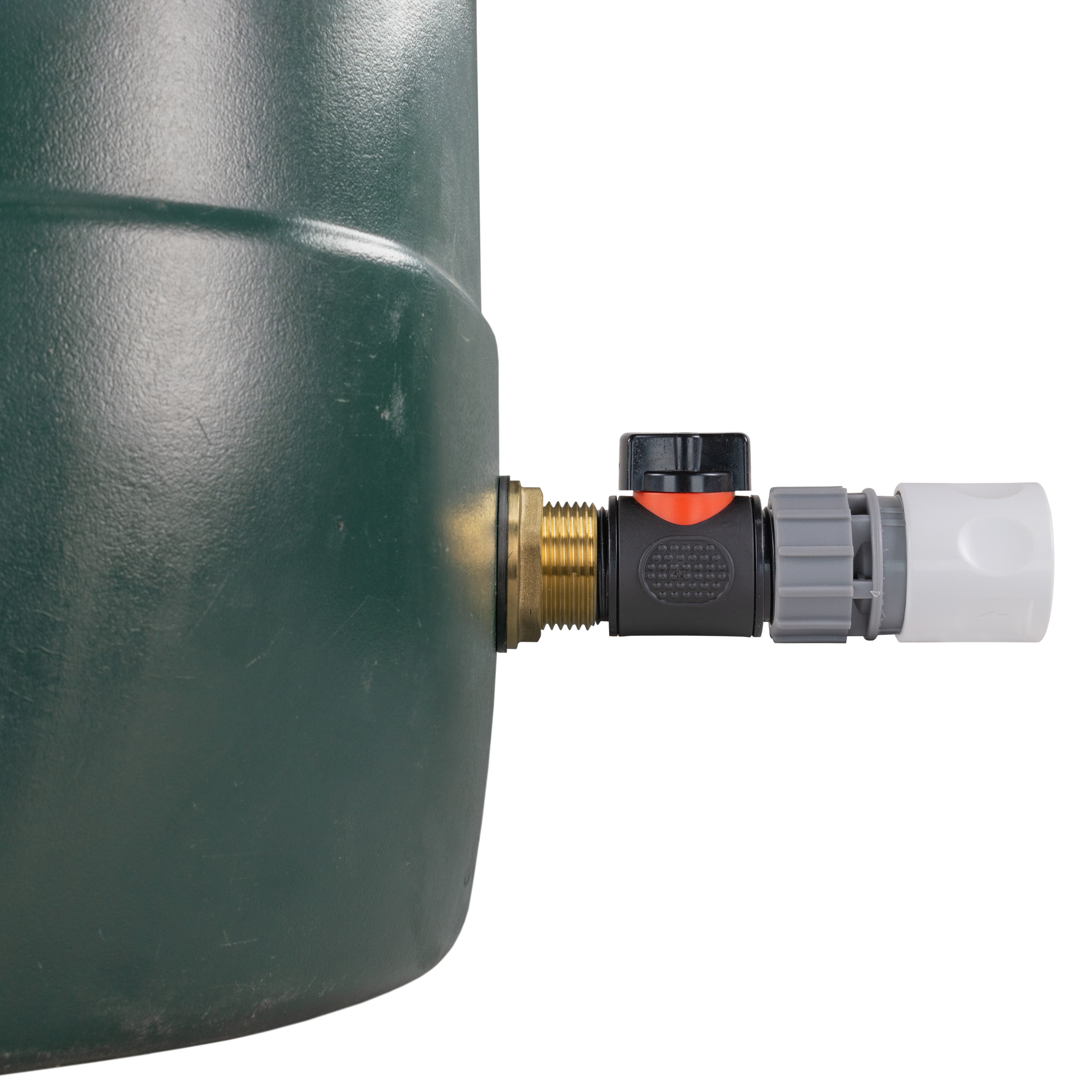 Water Butt Brass Kit 1" with In-Line Valve + Female Quick Connector WL