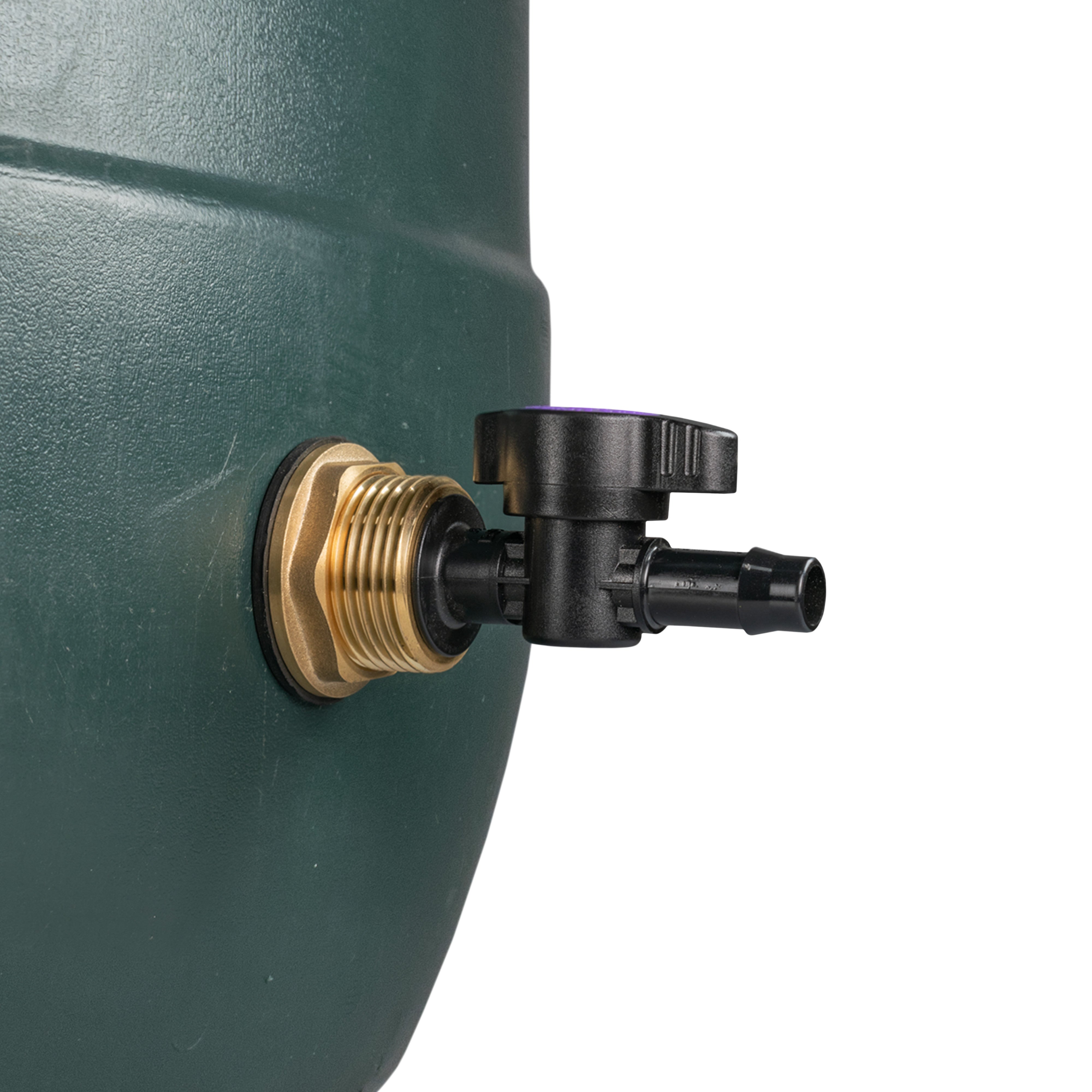 Water Butt Brass Kit 1" with 13mm Barb Irrigation Valve