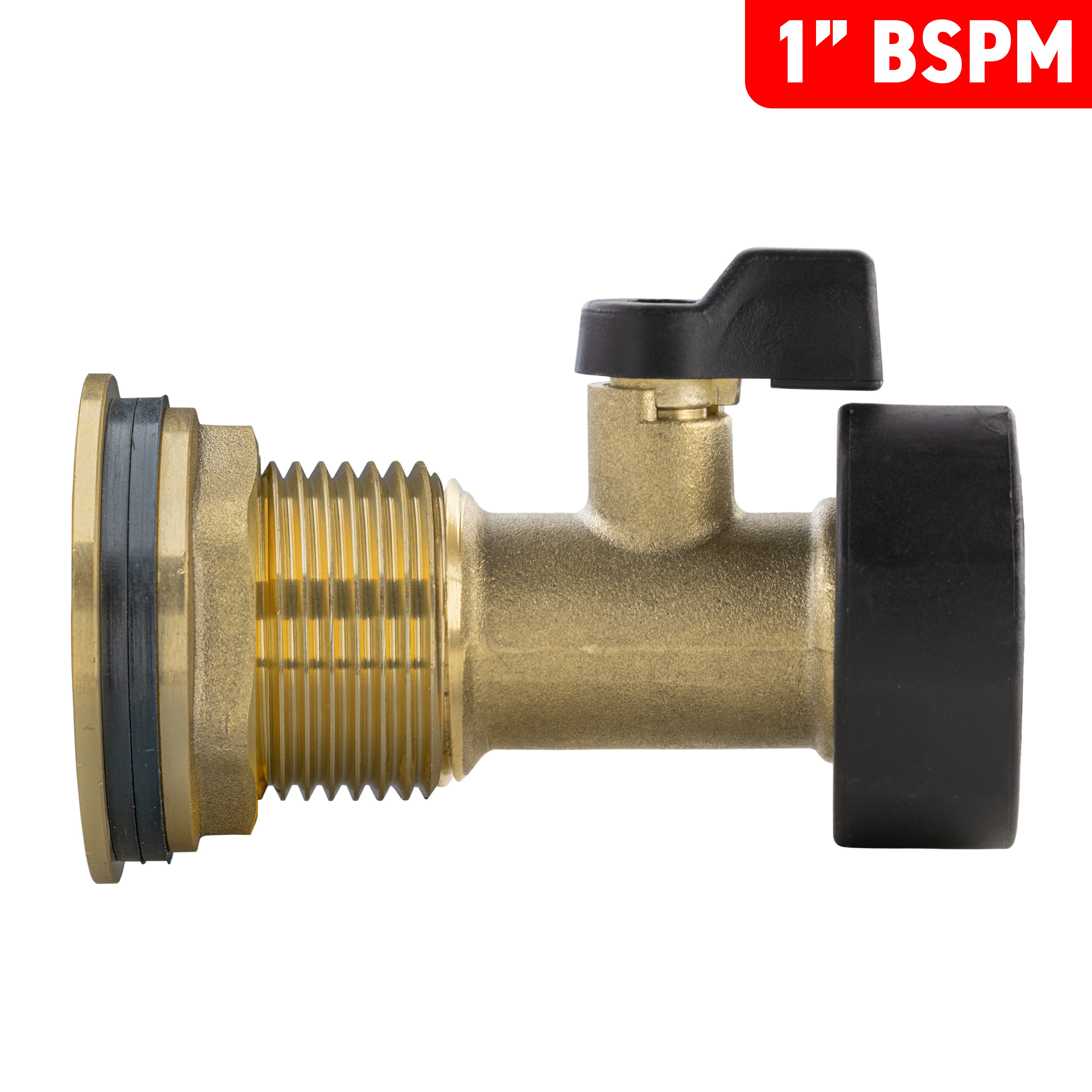 Water Butt Brass Kit 1" with Brass Valve