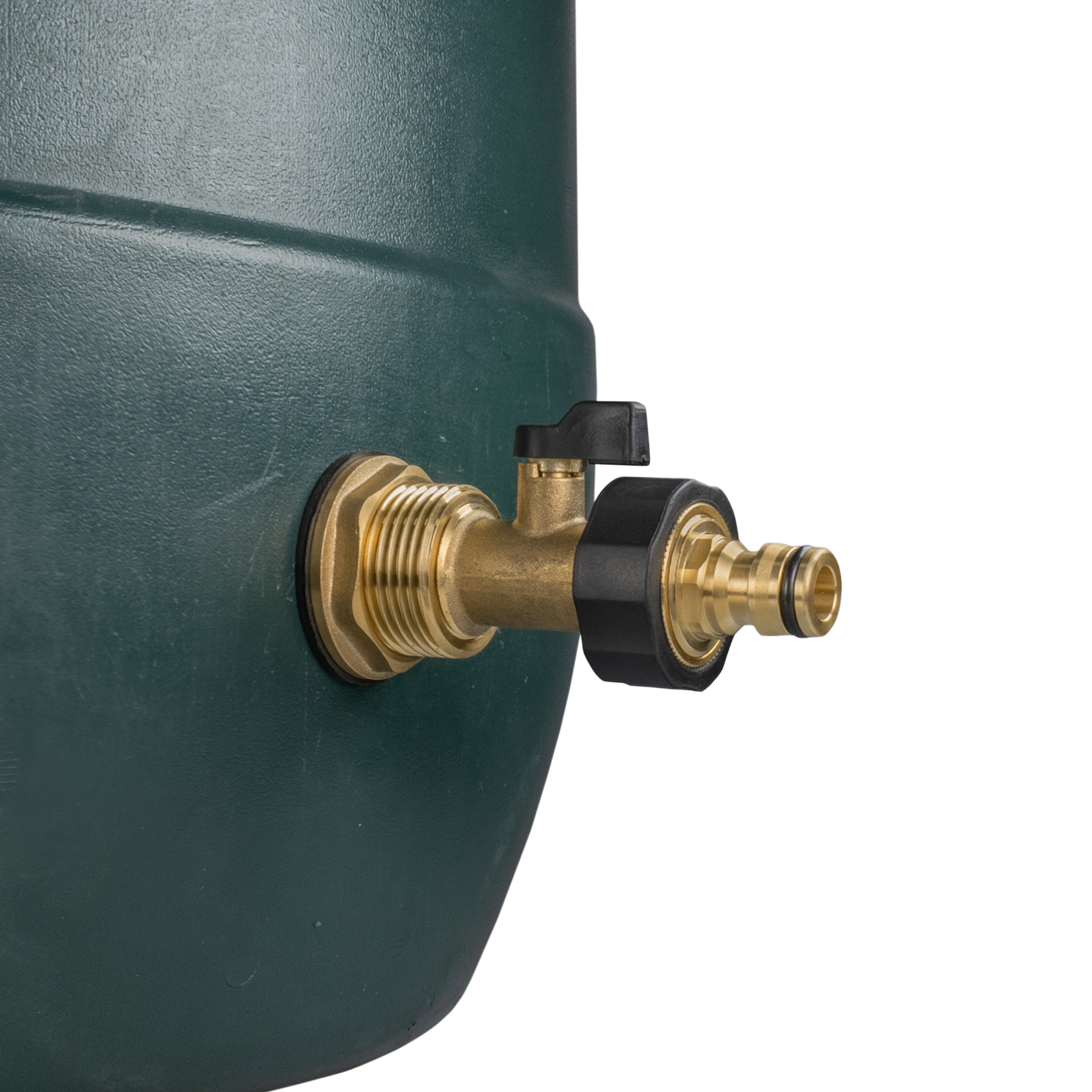 Water Butt Brass Kit 1" with Brass Valve + Quick Connect
