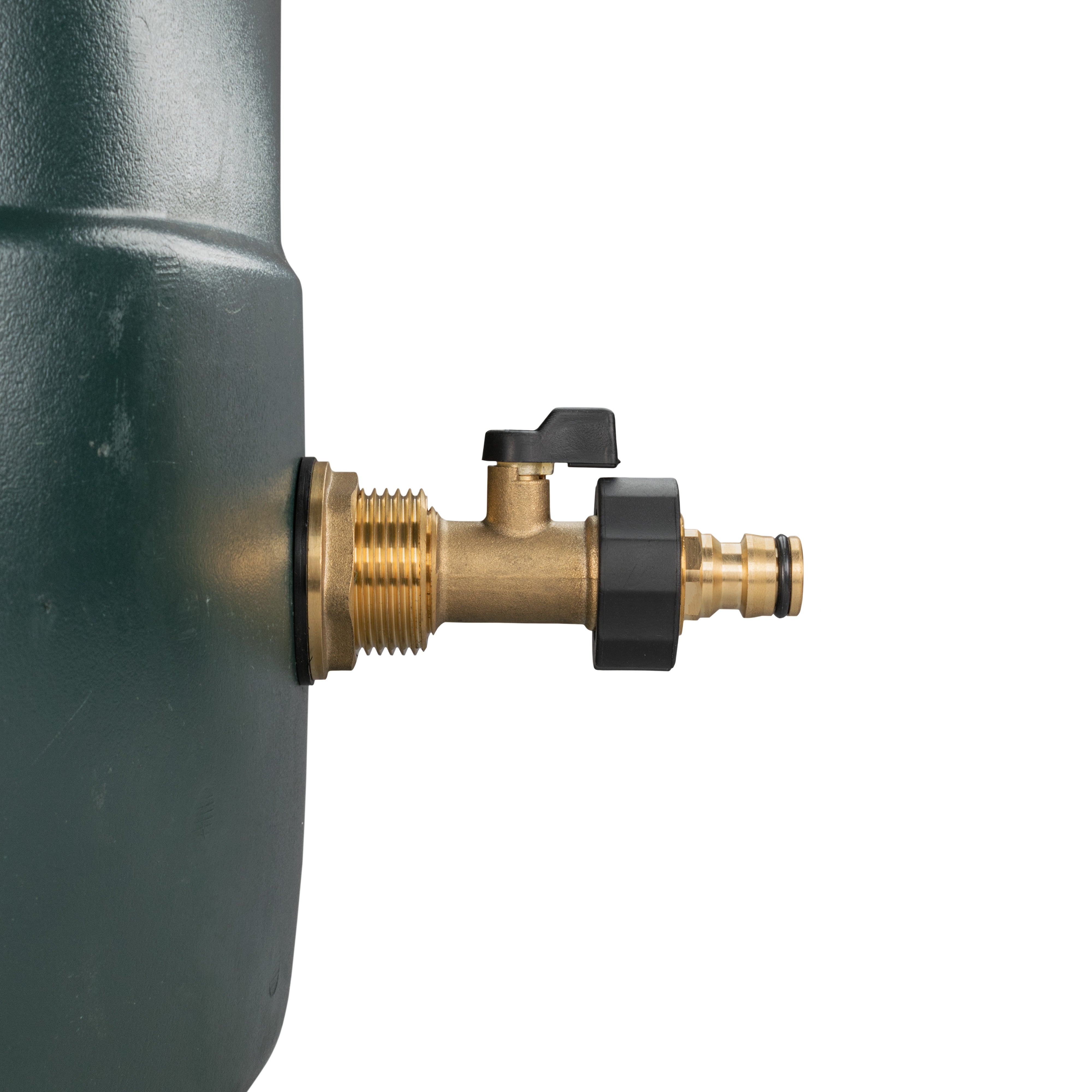 Water Butt Brass Kit 1" with Brass Valve + Quick Connect