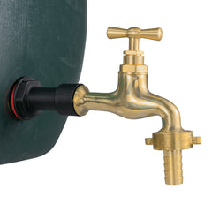 Water Butt Extension Kit 1/2" with 15mm Barbed Polished Brass Tap and Drill Bit