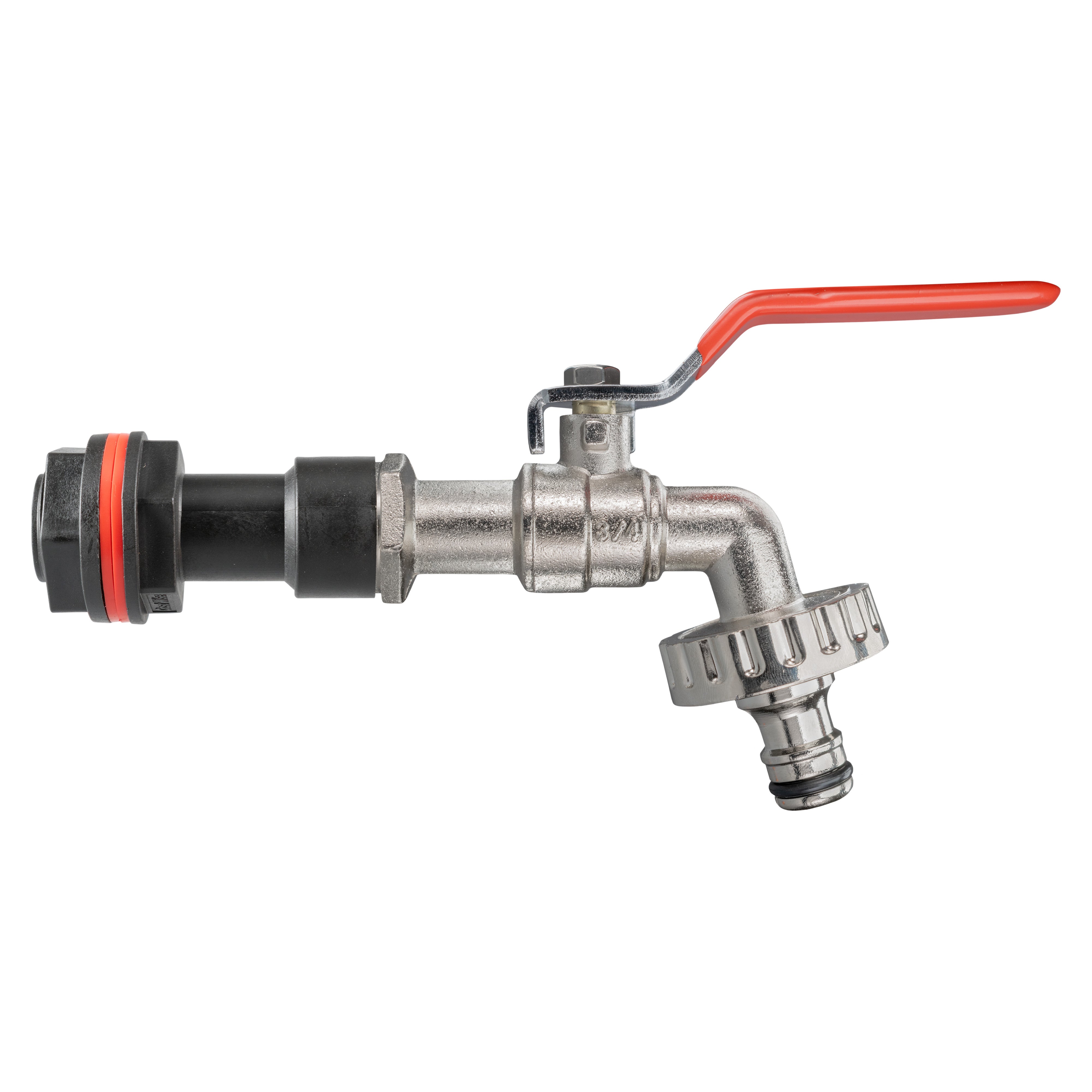 Water Butt Extension Kit 3/4" with Quick Connect Lever Tap and Drill Bit