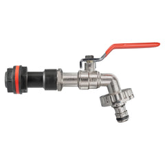 Water Butt Extension Kit 3/4" with Quick Connect Lever Tap and Drill Bit