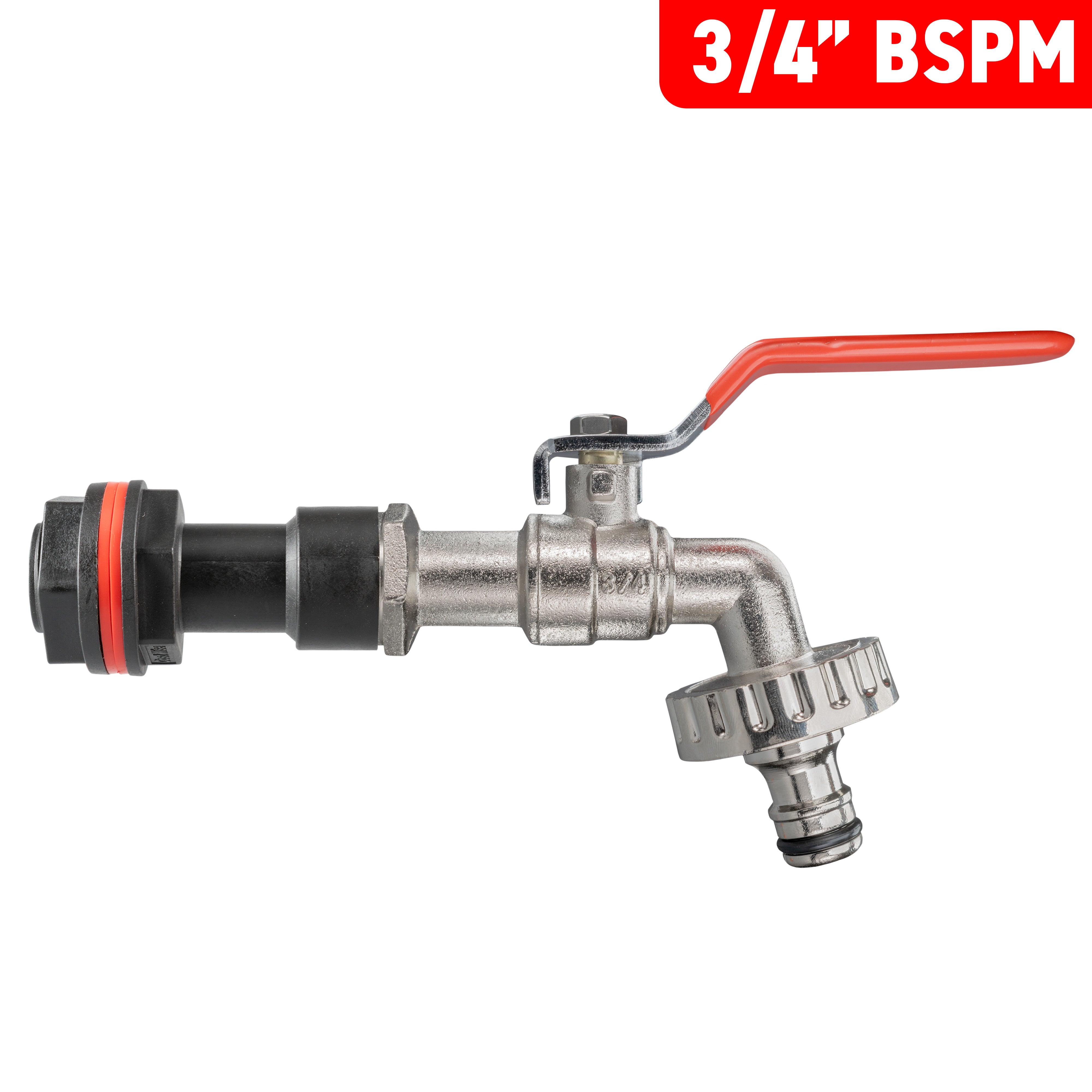 Water Butt Extension Kit 3/4" with Quick Connect Lever Tap and Drill Bit