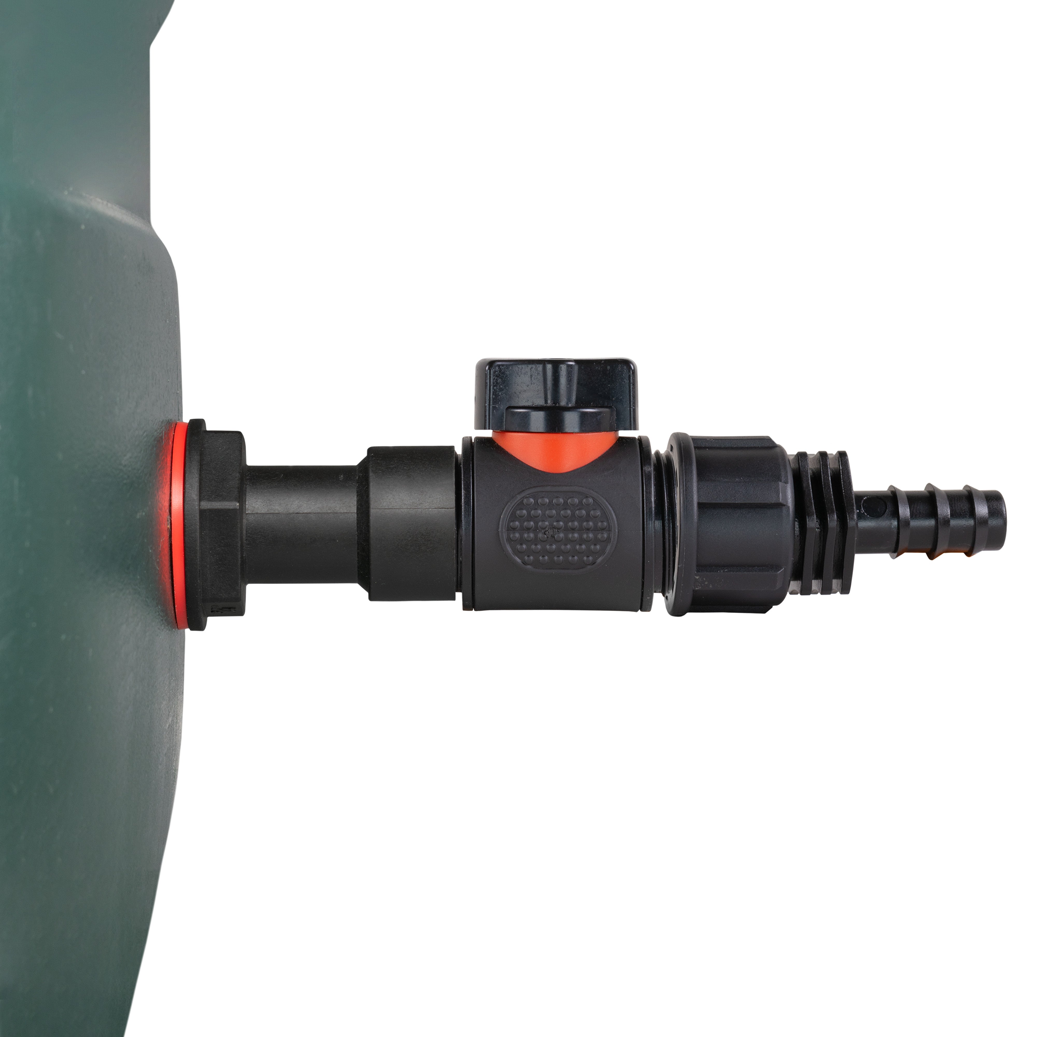 Water Butt Extension Kit 3/4" with In-Line Valve + 16mm Barb and Drill Bit