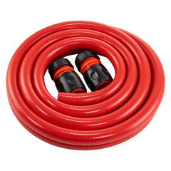 Water Hose Red Set 12.5mm Pipe (Black Connectors)
