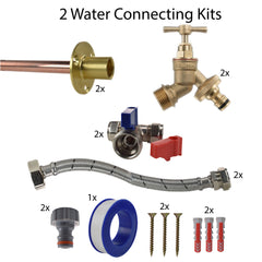Brass Quick Connect Bib Tap STANDARD Connection Kit x2