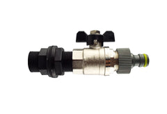 Water Butt Kit 1” BSP with Metal Bib Valve and Quick Connect Outlet