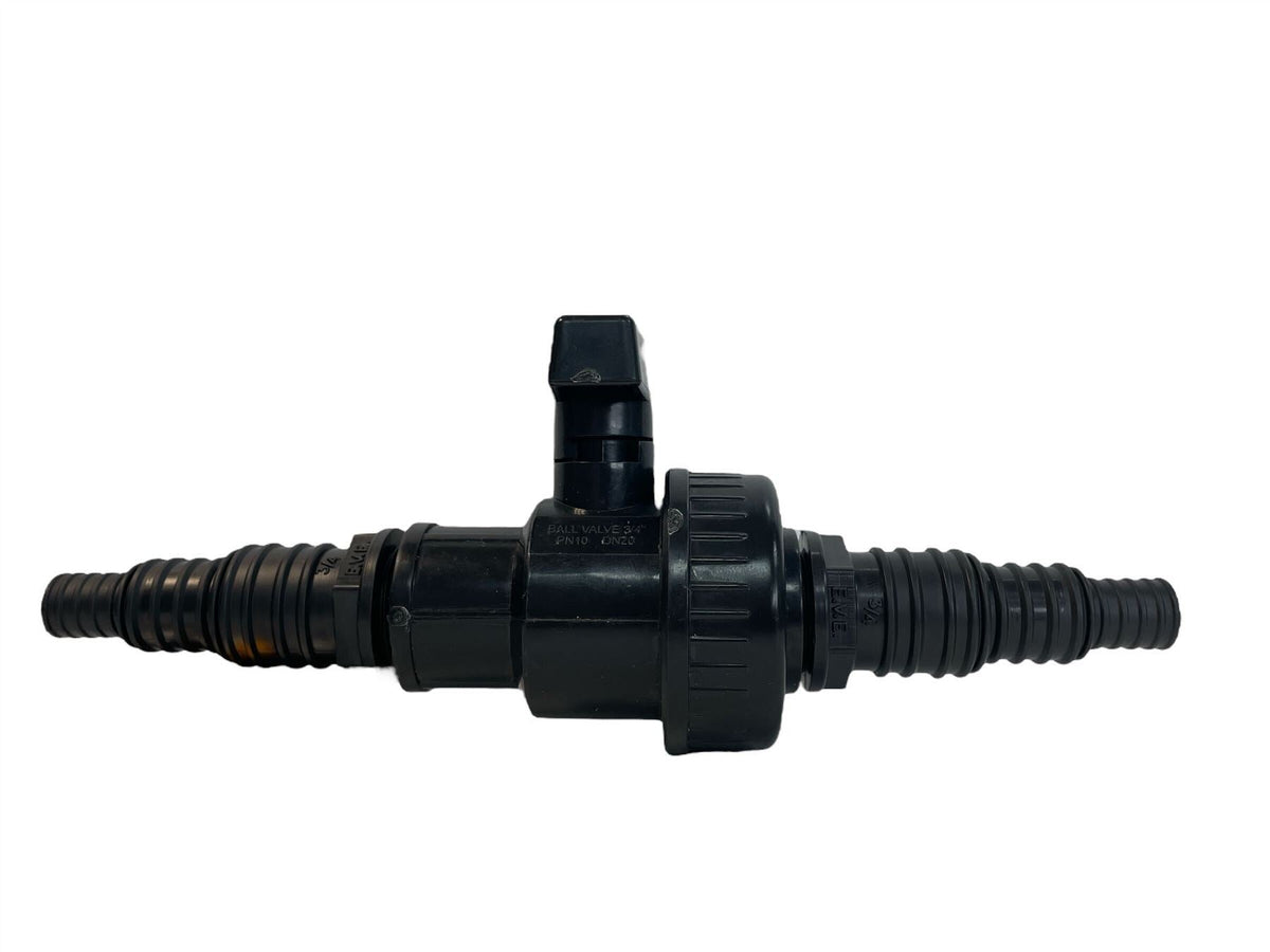 Full Flow Single Union Ball Valve 3/4"BSPF with Multi Size Pond Connector 13/20/25mm Kit