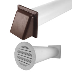 Through Wall Ventilation Kit Round Bella Vent with Brown External Vent