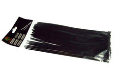 100 Cable Ties (2.5mm x 200mm) Black