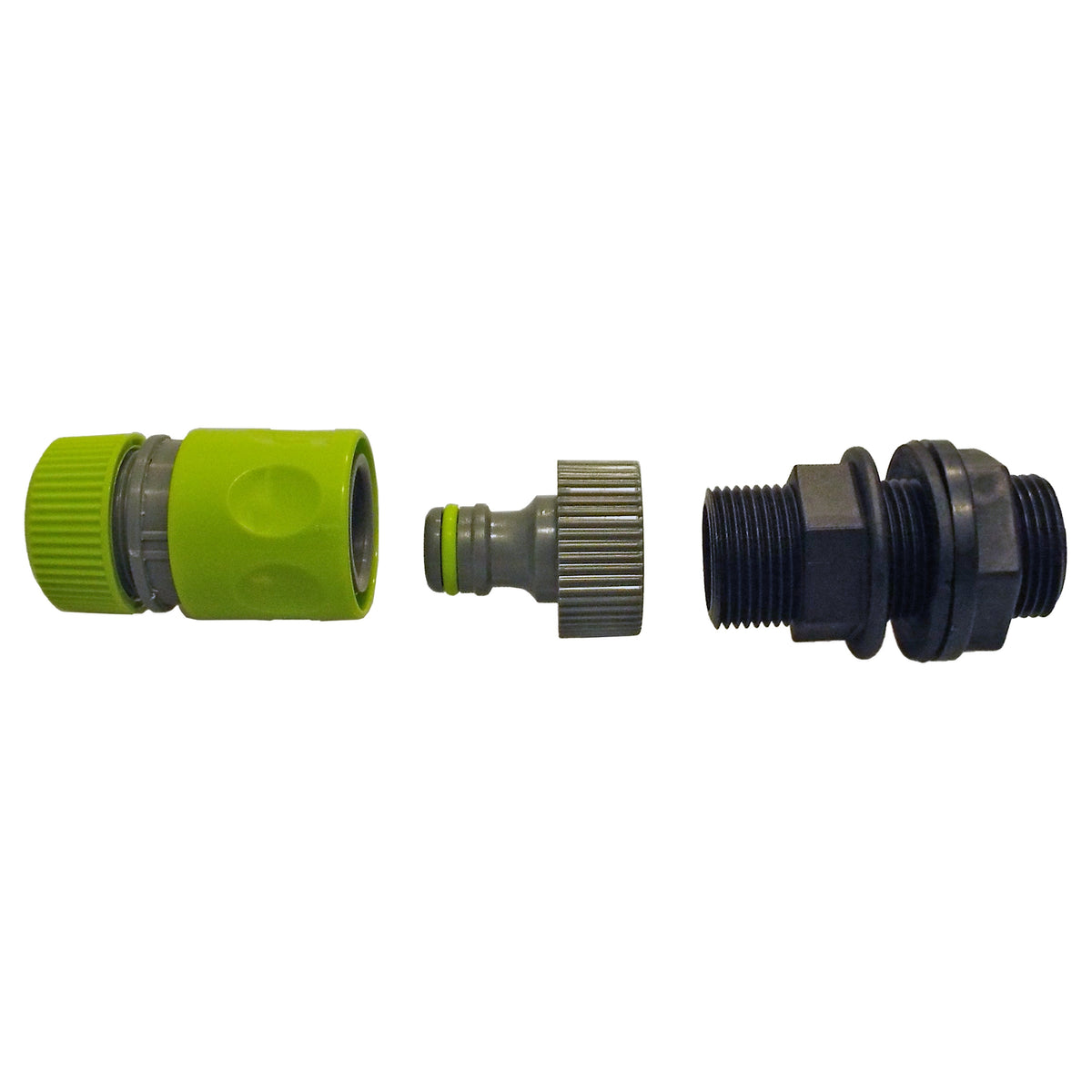 Water Butt Kit 1” BSPM with Quick Adaptor and Hose Connector (Lime)