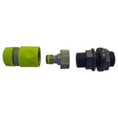 Water Butt Kit 1” BSPM with Quick Adaptor and Hose Connector (Lime)