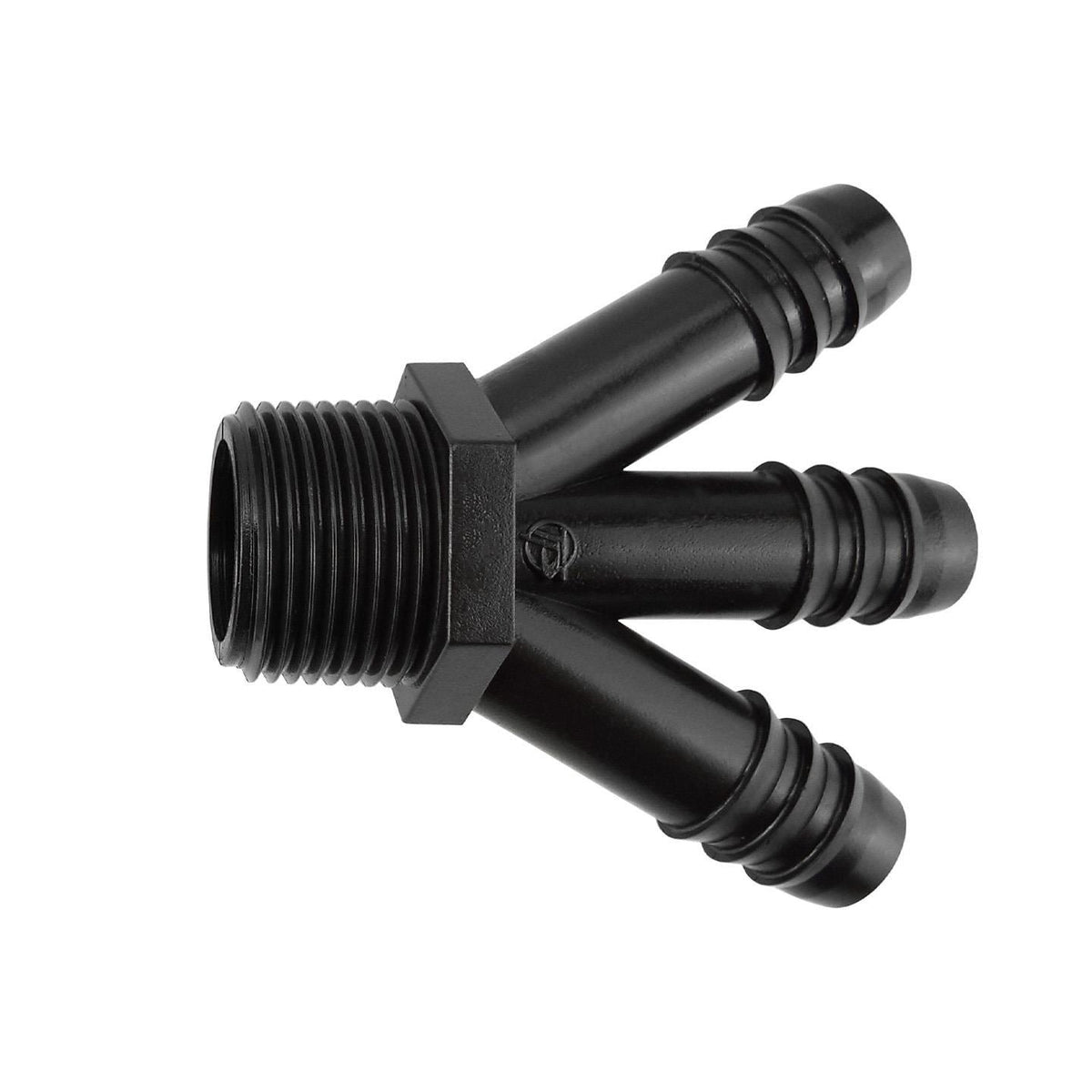 Three Way Y Irrigation 16mm Barbed - ¾” BSPM Connector