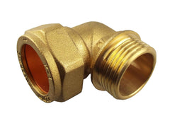 Brass Compression Elbow 15mm - 1/2" BSPM