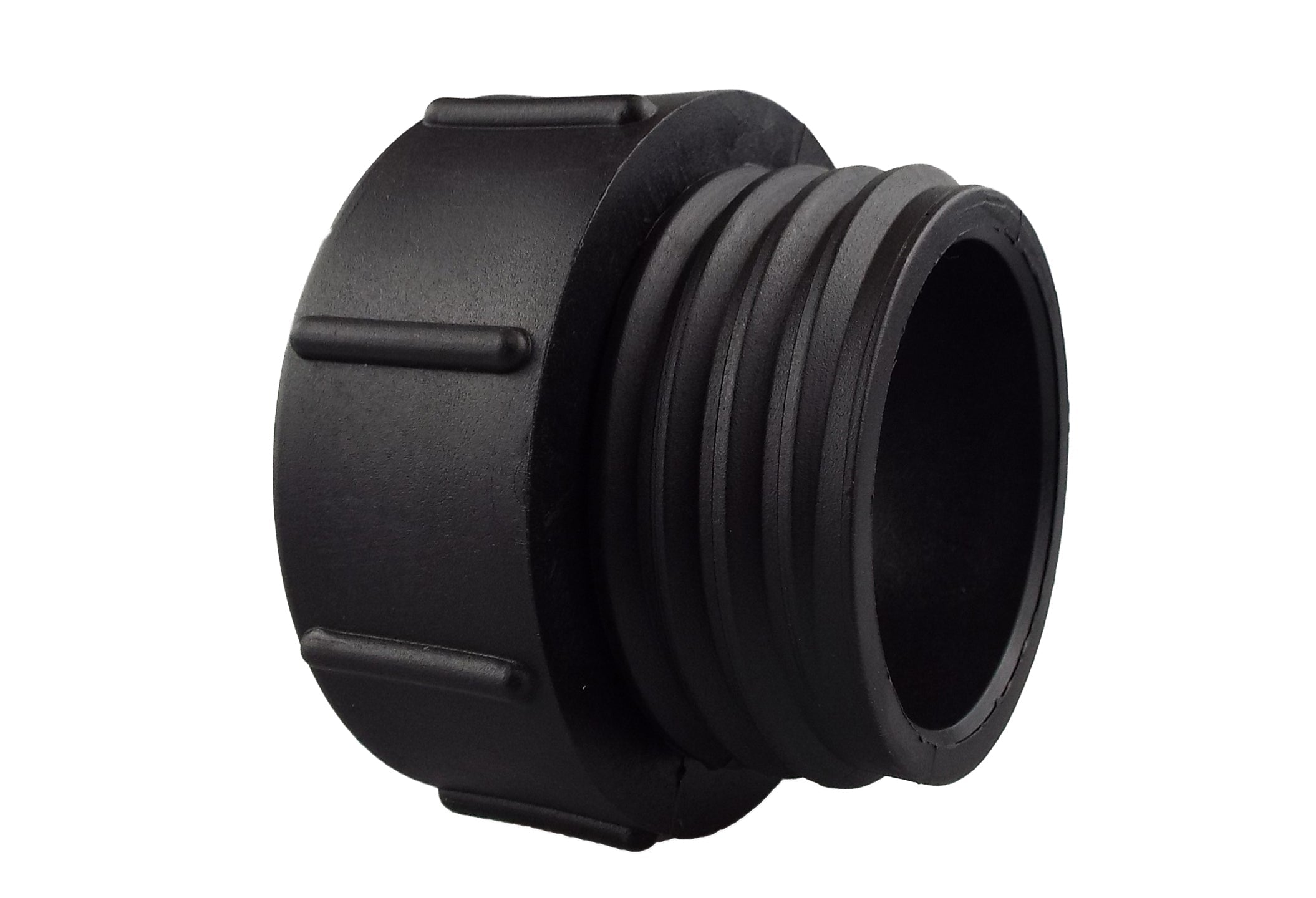 IBC 2” BSPF – S60X6 Cap with S60X6 – ½” BSPF Cap and Lever Tap ½” Barb
