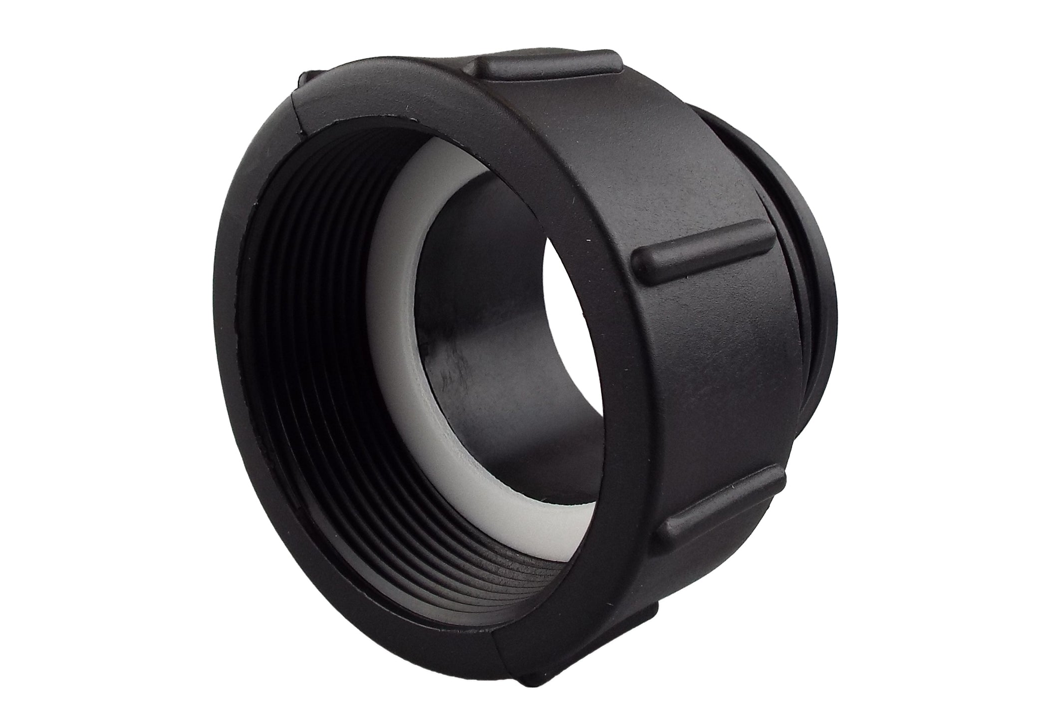 IBC 2” BSPF – S60X6 Cap with S60X6 – ½” BSPF Cap and Lever Tap ½” Barb
