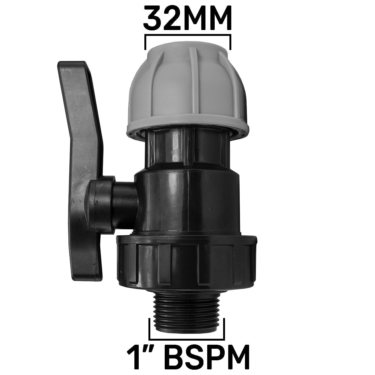 IBC 2” S60X6 Cap with 32mm MDPE Valve