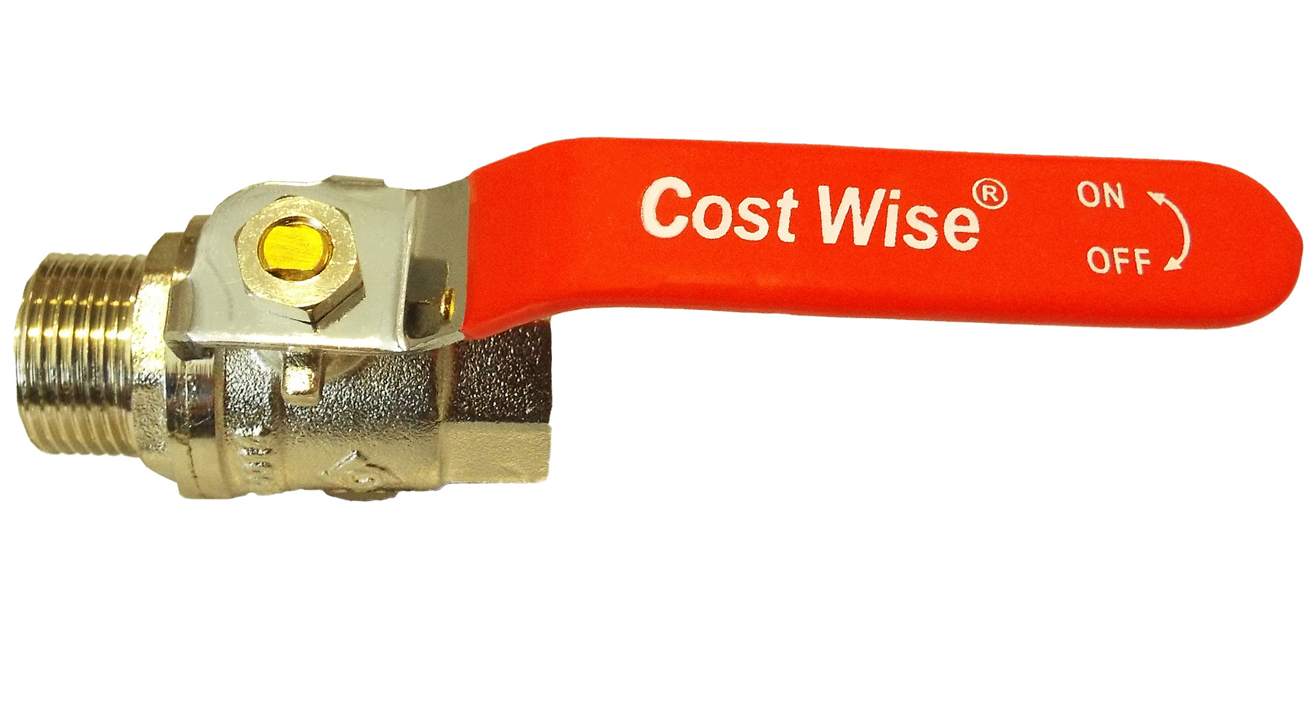 Brass Nickel-Plated Lever Valve 1.5" BSPM-F